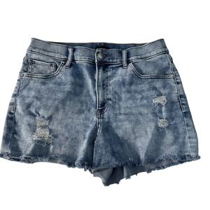 Express High Rise Denim Shorts Size 8 Ripped Distressed Daisy Dukes